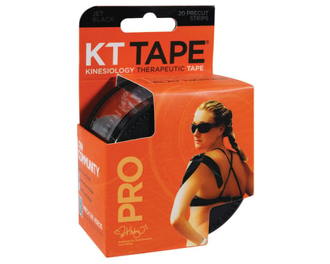 KT Tape Pro Kinesiology Therapeutic Body Tape (Black) (20 Strips/Roll)
