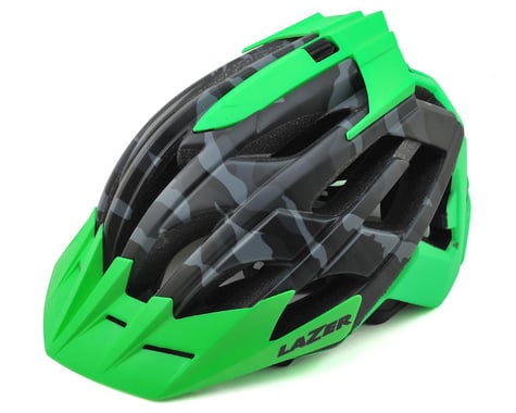 Lazer Oasiz Professional MTB Helmet (Matte Black Camo/Flash Green)