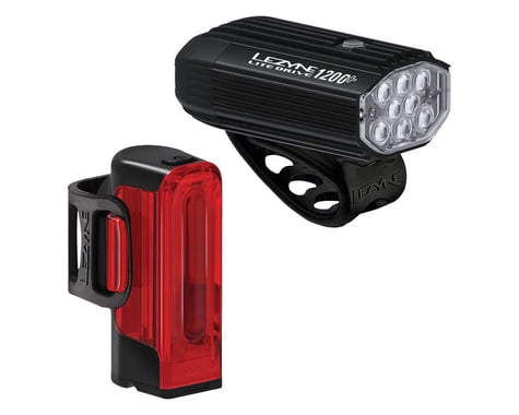 Lezyne Lite Drive 1200+/ Strip Drive Pro 400+ Light Set (Black)