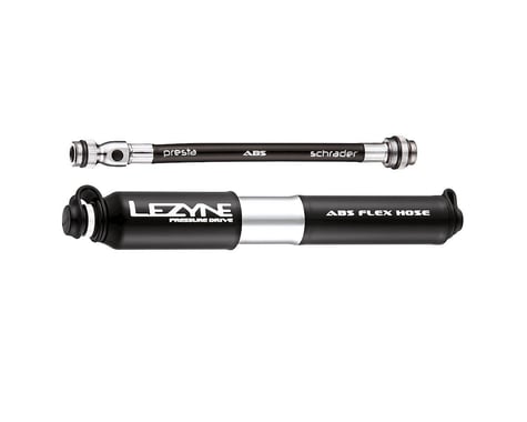 Lezyne ABS Pressure Drive Mini Frame Pump (Black/Polished Silver) (M)