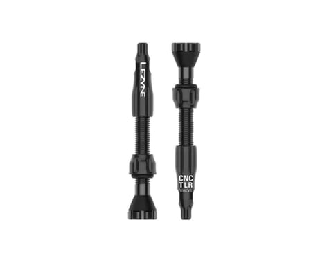 Lezyne CNC Tubeless Ready Presta Valves (Black) (Pair) (44mm)