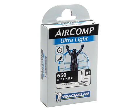 Michelin 650c AirComp Ultra Light Inner Tube (Presta) (18 - 23mm) (40mm)