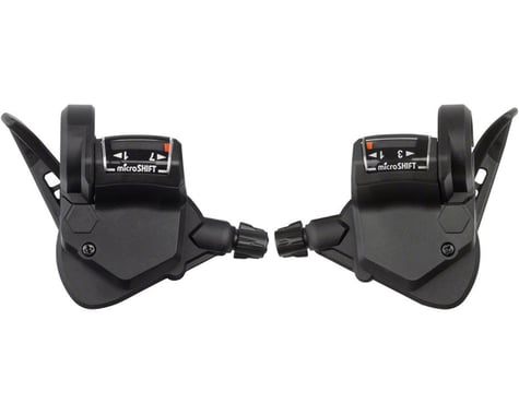 Microshift TS38 Thumb-Tap Shifter (Black) (Pair) (3 x 7 Speed)