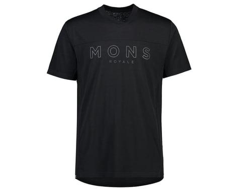 Mons Royale Men's Redwood Enduro VT Short Sleeve Jersey (Black) (L)