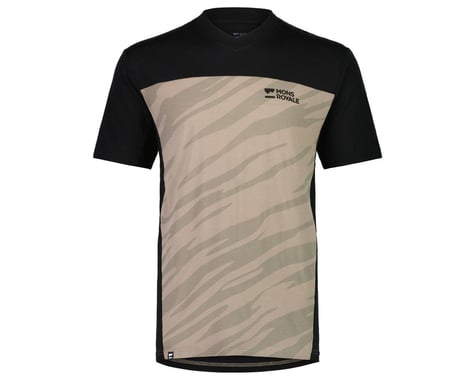 Mons Royale Men's Redwood Enduro VT Short Sleeve Jersey (Black/Undercover Camo) (M)