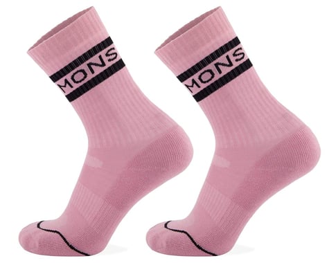 Mons Royale Signature Crew Socks (Black/Candy) (L)