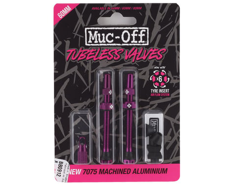Muc-Off V2 Tubeless Presta Valves (Purple) (Pair) (60mm)