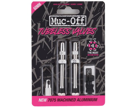 Muc-Off V2 Tubeless Presta Valves (Silver) (Pair) (60mm)