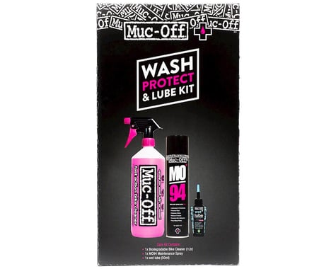 Muc-Off Bike Care Kit: Wash, Protect and Lube, with Wet Conditions Chain Oil