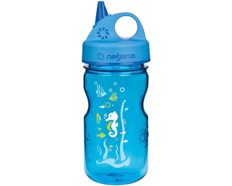 Nalgene Tritan Kid's Grip-n-Gulp Water Bottle (Blue Seahorse) (12oz)
