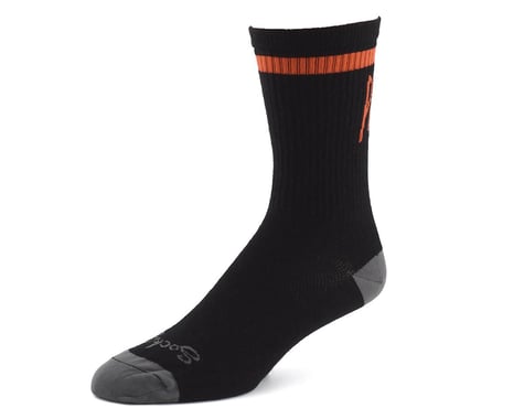 Niner SockGuy Wool "Pedal Damn It" Socks (Black/Orange) (S/M)