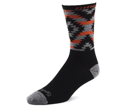 Niner SockGuy Wool 6" Serape Socks (Grey/Orange) (S/M)