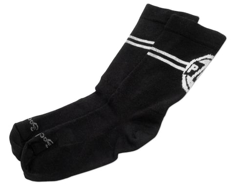 Paul Components 6" Wool Socks (Black w/ Logo) (L/XL)