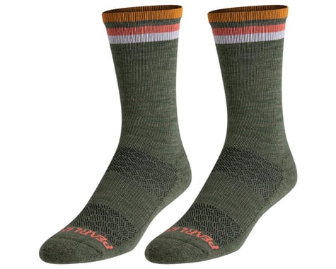 Pearl Izumi Merino Thermal Wool Socks (Forest/Sherbert Stripe)