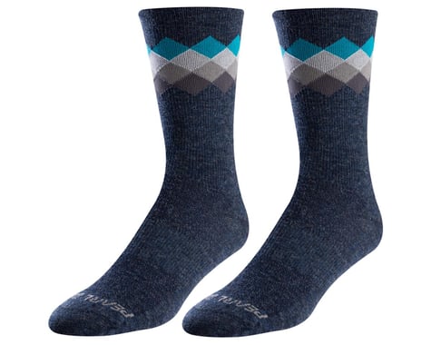 Pearl Izumi Merino Wool Tall Socks (Navy/Teal Solitare)