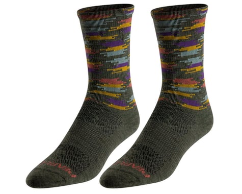 Pearl Izumi Merino Wool Tall Socks (Forest Upland Dash) (L)