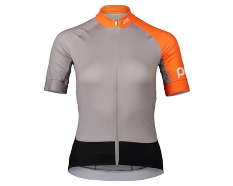 POC Women's Essential Road Short Sleeve Jersey (Granite Grey/Zink Orange)