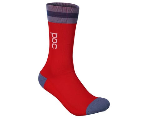 POC Essential Mid Length Sock (Calcite Blue/Prismane Red)