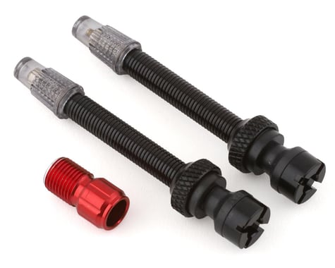 Prestacycle Presta Tubeless Valves (Black) (Pair) (50mm)