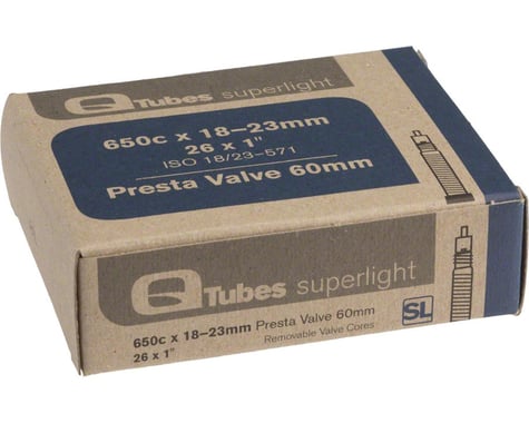 Q-Tubes Superlight 650c x 18-23mm 60mm Presta Valve Tube