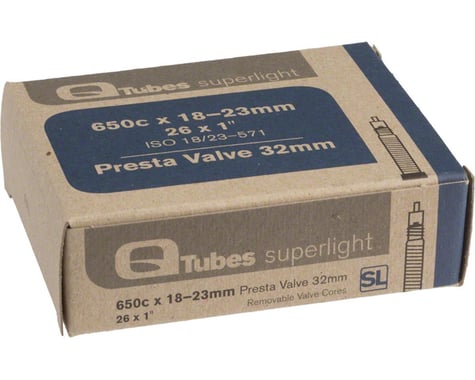 Q-Tubes Superlight 650c x 18-23mm 32mm Presta Valve Tube