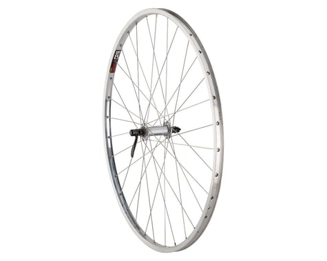 Quality Wheels CR-18 Polished Front Wheel (27") (QR x 100mm) (Rim Brake) (Silver)