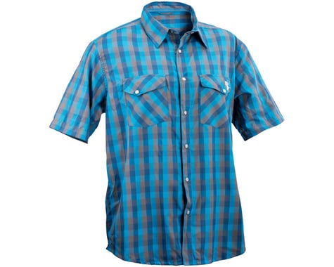 Race Face Shop Men's Shirt (Blue Plaid) (L)