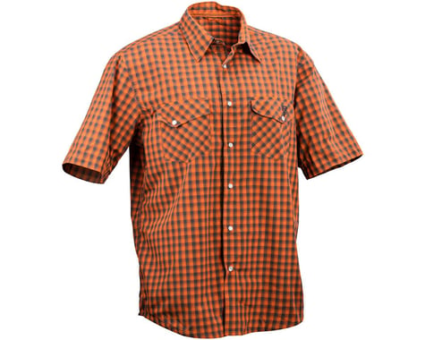 Race Face Shop Men's Shirt (Orange Plaid) (L)