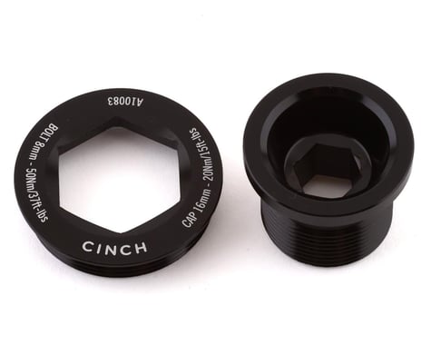 Race Face CINCH Crank Bolt & Puller Cap Set (Gloss Black) (M18 x 15)