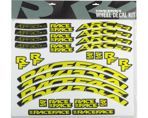 Race Face Decal Kit for Arc 24 Rims & Aeffect SL 24 Wheels (Yellow)