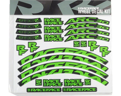 Race Face Decal Kit for Arc 30 Rims & Aeffect R 30 Wheels (Green)
