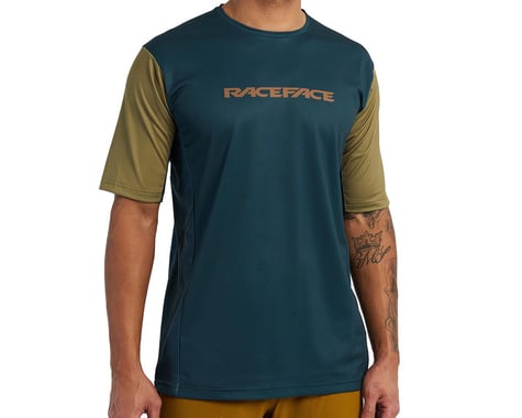 Race Face Indy Short Sleeve Jersey (Pine) (M)