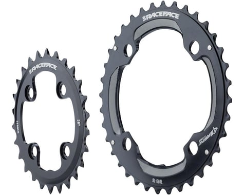 Race Face Turbine 11 Speed Chainrings (Black) (2 x 11 Speed) (64/104mm BCD) (Inner & Outer) (36/26T)