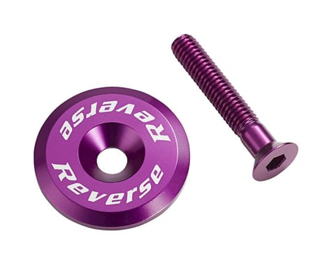 Reverse Components Alloy Ahead Top Cap with Screw (Purple)