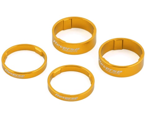 Reverse Components Ultralight Headset Spacer Set (Gold) (4)