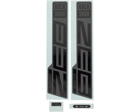 RockShox ZEB Ultimate Decal Kit (Gloss Black for Matte Grey Lowers)