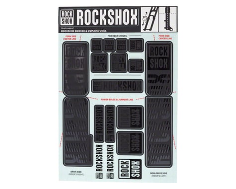RockShox Decal Kit (35mm) (Dual Crown) (Stealth Black)