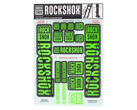 RockShox Decal Kit (35mm) (Dual Crown) (Green)