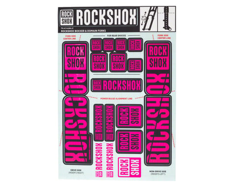 RockShox Decal Kit (35mm) (Dual Crown) (Magenta)