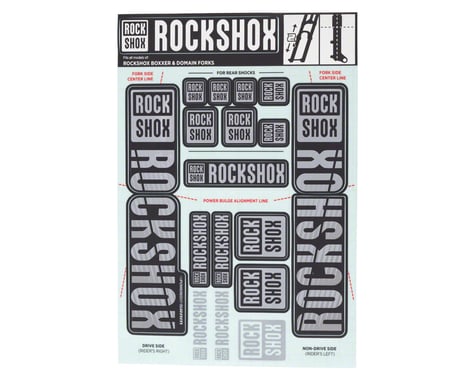 RockShox Decal Kit (35mm) (Dual Crown) (Grey)