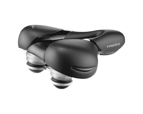 Selle Royal Respiro Relaxed Bike Saddle (Black) (Steel Rails) (227mm)