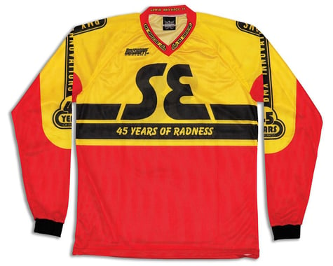 SE Racing 45 Years of Radness Retro BMX Jersey (Red/Yellow) (L)