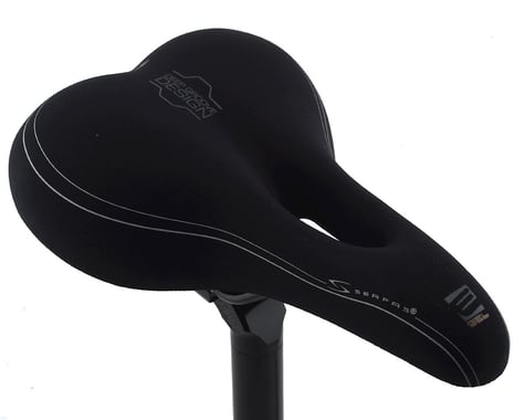 Serfas E-Gel Hybrid Saddle (Black) (Steel Rails) (Lycra Cover)