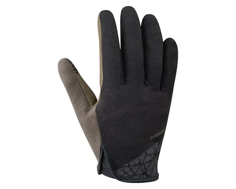 Shimano Transit Full Finger Gloves (Black/Brown)