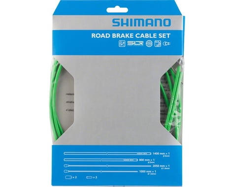 Shimano Road PTFE Brake Cable & Housing Set (Green) (1.6mm) (1000/2050mm)