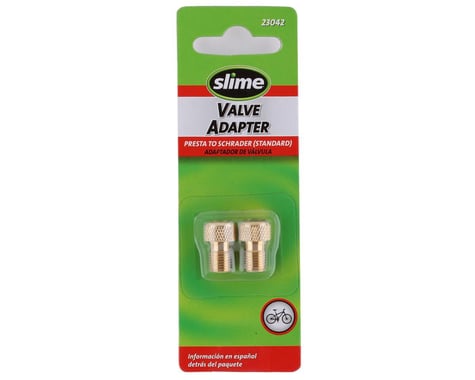 Slime Presta Valve Adapters (Pair) (Presta to Schrader)