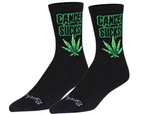 Sockguy 6" Socks (Cancer Sucks Leaf) (L/XL)