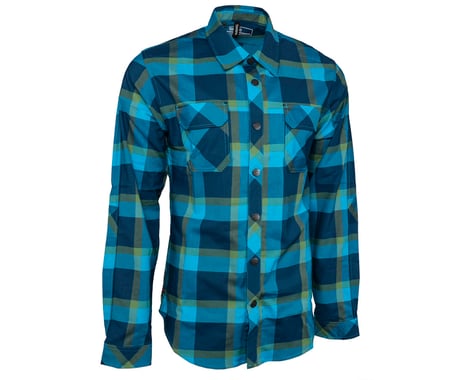 Sombrio Men's Vagabond Riding Shirt (Boreal Blue Plaid)