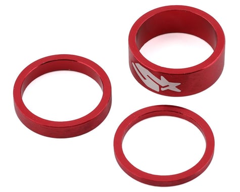 Spank Headset Spacer Kit (Red) (1-1/8") (3/6/12mm)