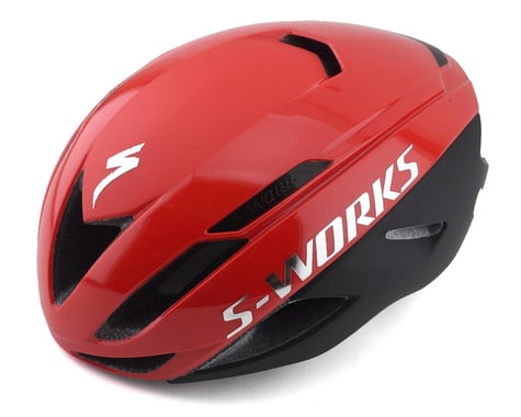Specialized S-Works Evade Road Helmet (Satin/Gloss Flo Red/Chrome) (S)